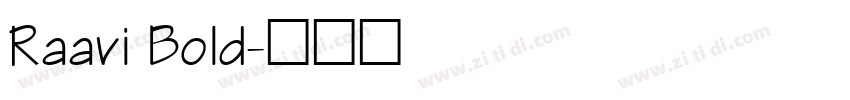 Raavi Bold字体转换
